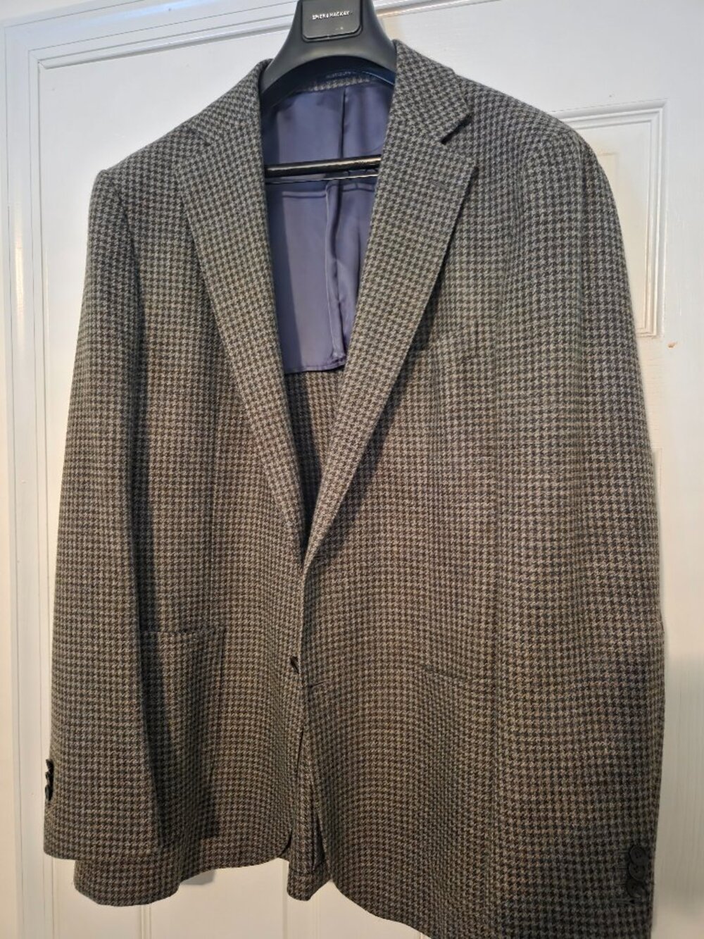 Suitsupply Havana Green Houndstooth Blazer 48R Zegna Wool Cashmere
